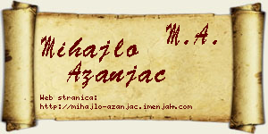 Mihajlo Azanjac vizit kartica